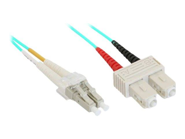 INLINE - LWL Duplex Kabel - LC/SC 50/125µm - OM3 - 7,5m