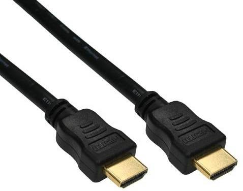 INLINE - HDMI-High Speed Kabel mit Ethernet - ST / ST - schwarz / gold - 0,5m