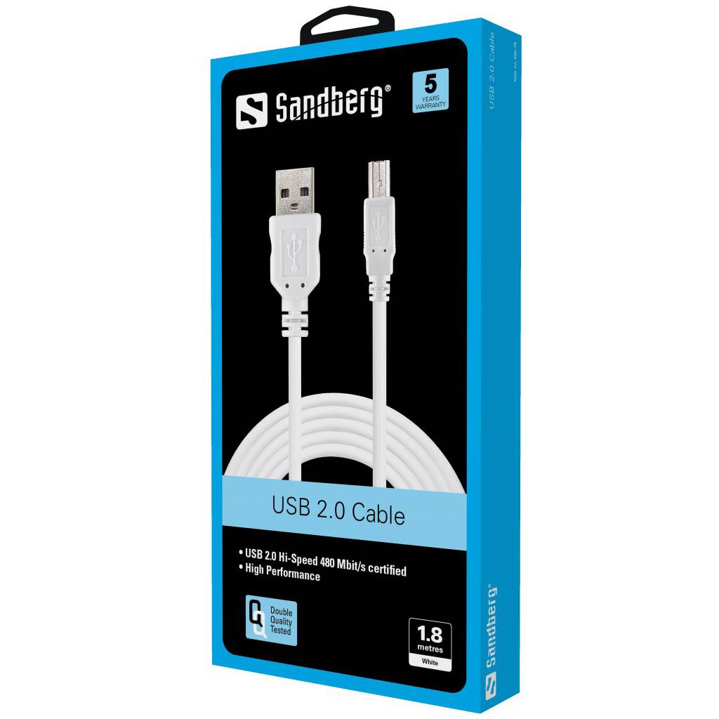 Sandberg - USB-Kabel - USB (M) zu USB Typ B (M)