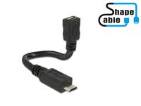 DeLOCK OTG ShapeCable - USB-Verlängerungskabel - Micro-USB Typ B (W)