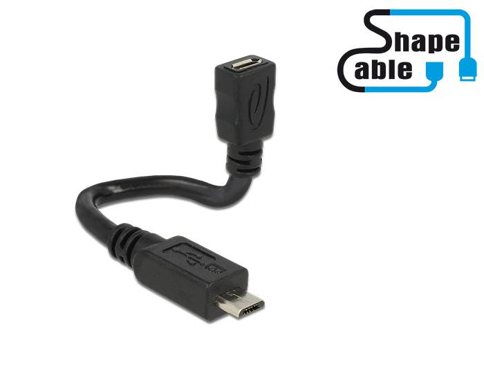 DeLOCK OTG ShapeCable - USB-Verlängerungskabel - Micro-USB Typ B (W)