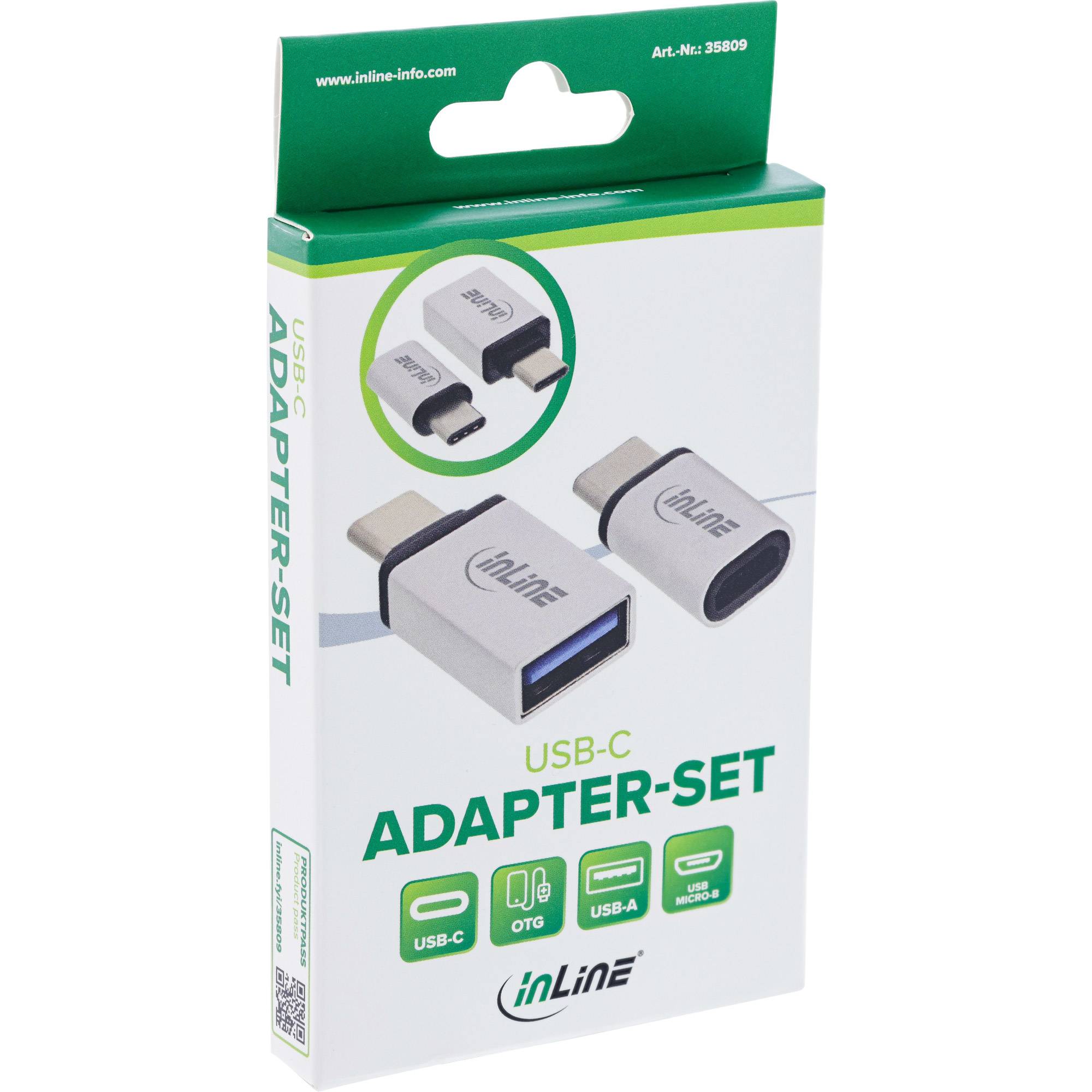 INLINE - USB Adapter-Set - USB-C Stecker an Micro-USB oder USB 3.0 A Buchse