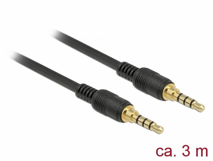 Delock - Audiokabel - 4-poliger Mini-Stecker männlich bis 4-poliger Mini-Stecker männlich