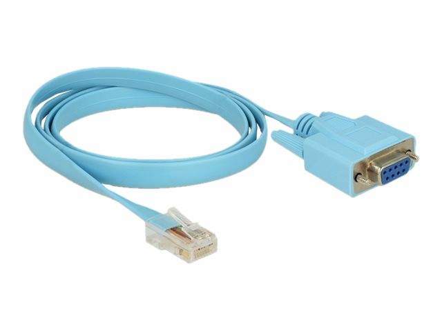 Delock Adapter RS-232 DB9 female > 1 x Serial RS-232 RJ45 male - Kabel seriell - DB-9 (W)