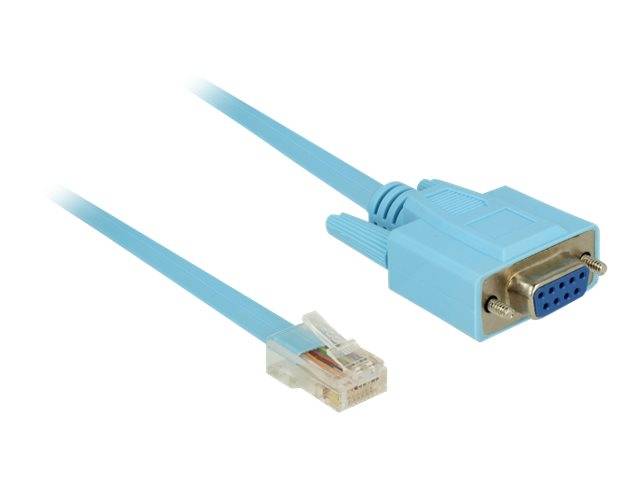Delock Adapter RS-232 DB9 female > 1 x Serial RS-232 RJ45 male - Kabel seriell - DB-9 (W)