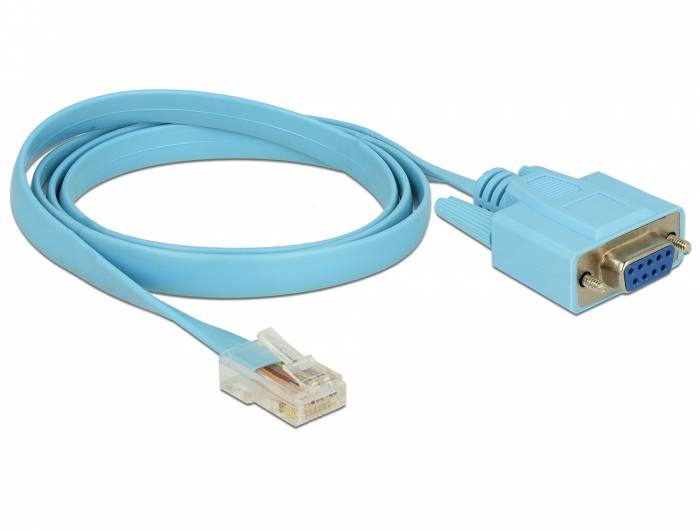 Delock Adapter RS-232 DB9 female > 1 x Serial RS-232 RJ45 male - Kabel seriell - DB-9 (W)