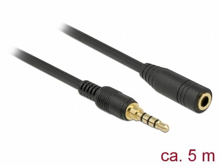 Delock - Audioverlängerungskabel - 4-poliger Mini-Stecker männlich zu 4-poliger Mini-Stecker weiblich