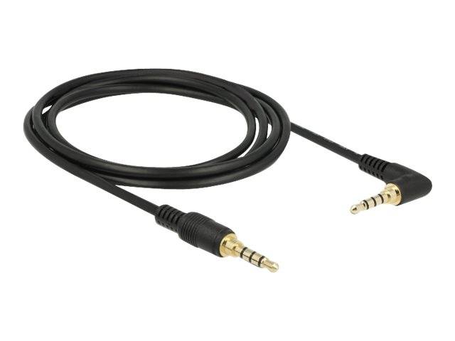 Delock - Audiokabel - 4-poliger Mini-Stecker männlich gewinkelt bis 4-poliger Mini-Stecker männlich