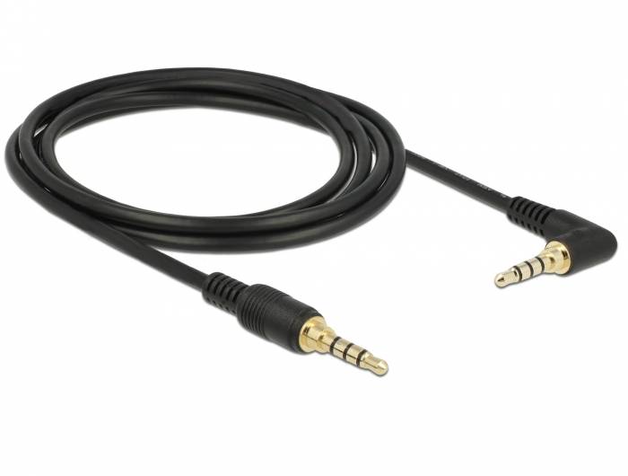 Delock - Audiokabel - 4-poliger Mini-Stecker männlich gewinkelt bis 4-poliger Mini-Stecker männlich