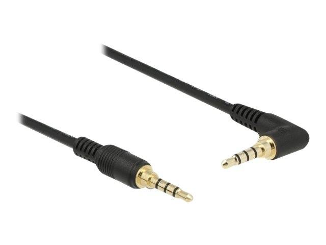 Delock - Audiokabel - 4-poliger Mini-Stecker männlich gewinkelt bis 4-poliger Mini-Stecker männlich