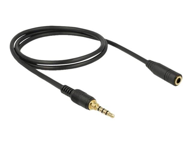Delock - Audioverlängerungskabel - 4-poliger Mini-Stecker männlich bis 4-poliger Mini-Stecker weiblich