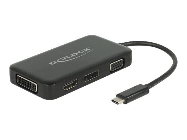 DeLOCK - Externer Videoadapter - USB-C - DVI, HDMI, DisplayPort, VGA