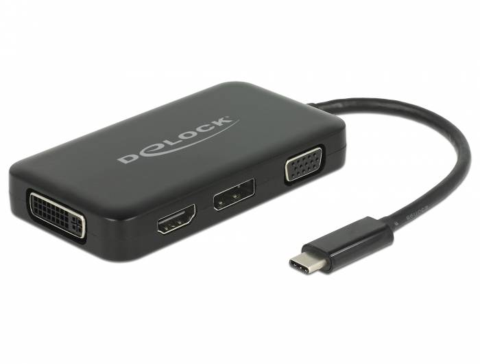 DeLOCK - Externer Videoadapter - USB-C - DVI, HDMI, DisplayPort, VGA