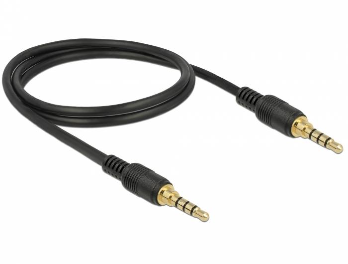 Delock - Audiokabel - 4-poliger Mini-Stecker männlich bis 4-poliger Mini-Stecker männlich