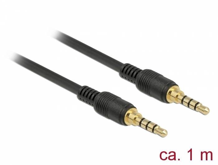 Delock - Audiokabel - 4-poliger Mini-Stecker männlich bis 4-poliger Mini-Stecker männlich