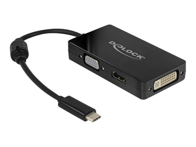 DeLOCK - Externer Videoadapter - USB-C - DVI, HDMI, VGA
