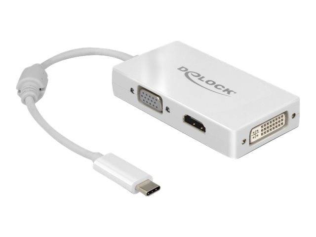 DeLOCK - Externer Videoadapter - USB-C - DVI, HDMI, VGA