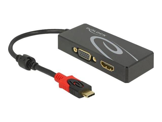Delock USB Type-C Splitter (DP Alt Mode) > 1 x HDMI + 1 x VGA out
