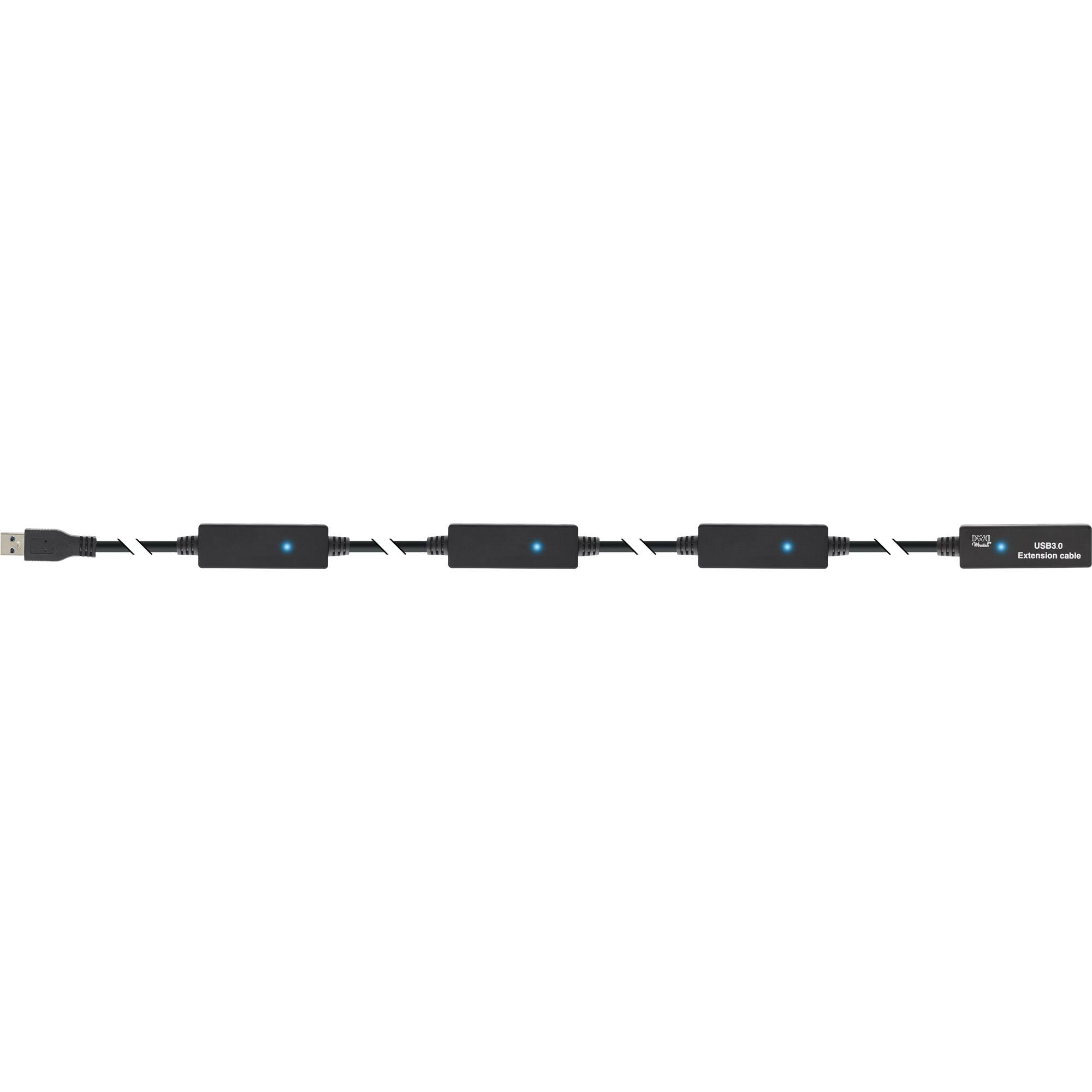 INLINE - USB 3.2 Gen.1 Aktiv-Verlängerung - Stecker A an Buchse A - schwarz - 20m