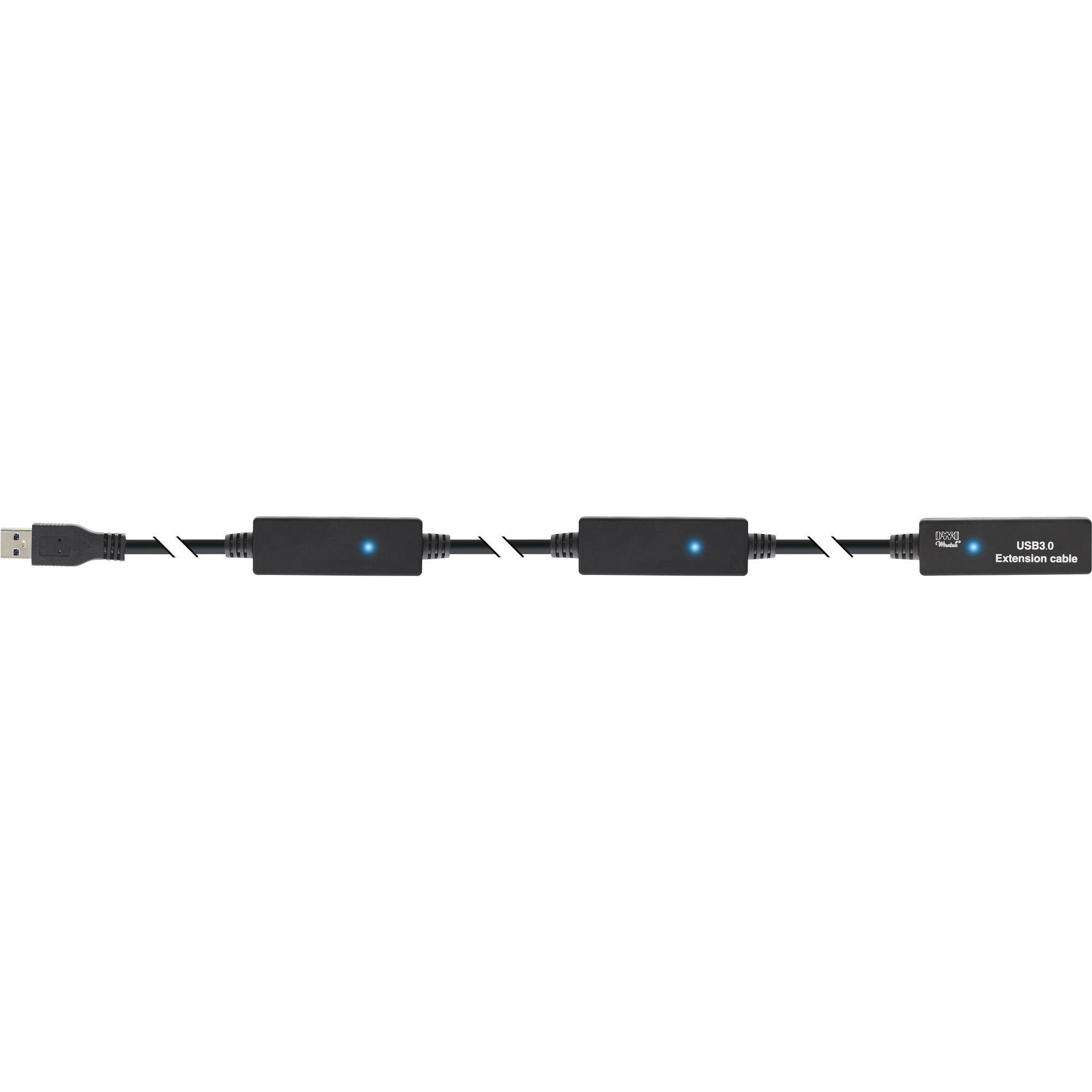 INLINE - USB 3.2 Gen.1 Aktiv-Verlängerung - Stecker A an Buchse A - schwarz - 15m