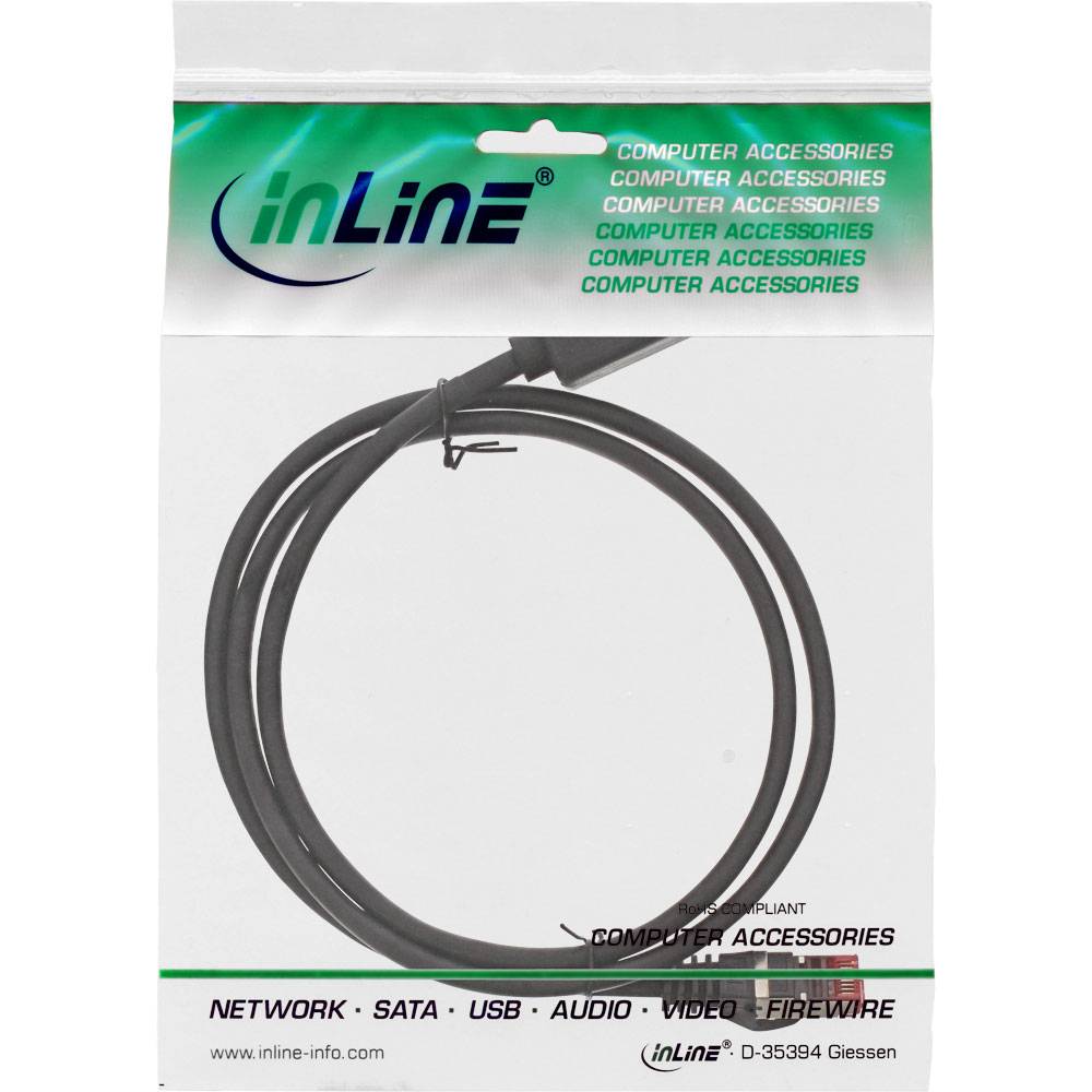 INLINE - Patchkabel-Verlängerung - S/FTP (PiMf) - Cat.6 - halogenfrei - 1m