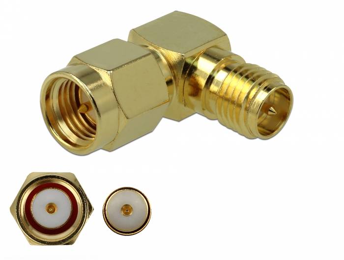 DeLOCK - Antennenadapter - RP-SMA (M) bis RP-SMA (W)