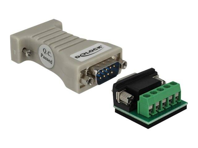 DeLock Converter 1 x Serial RS-232 DB9 female to 1 x Serial RS-422/485 DB9 male with ESD protection 15 kV