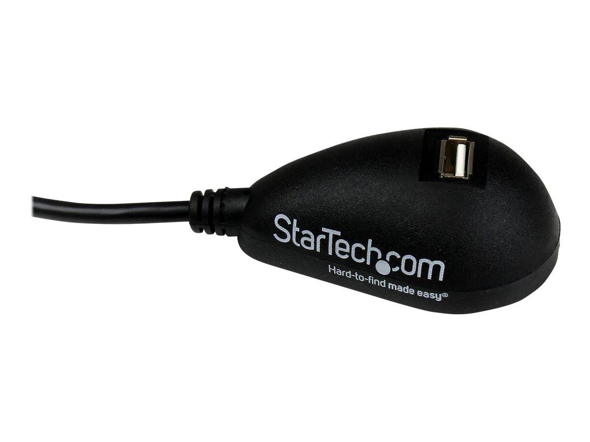 StarTech.com USB 2.0 Verlängerung 1,5m mit Dockingstation - USB-A Verlängerungskabel Stecker auf Buchse mit Standfuss in