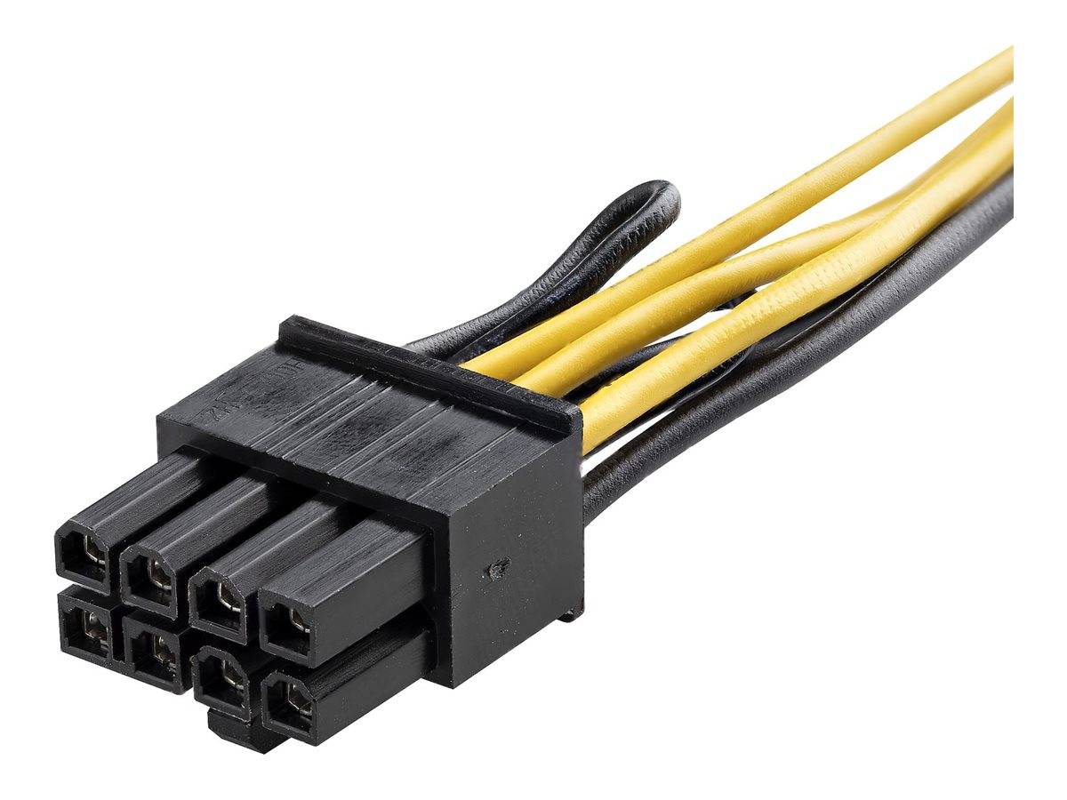 StarTech.com PCI Express 6 Pin auf 8 Pin Adapterkabel - Schwarz - Netzteil - 6-poliges PCIe Power (W)