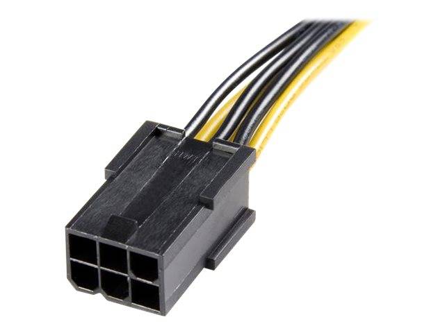 StarTech.com PCI Express 6 Pin auf 8 Pin Adapterkabel - Schwarz - Netzteil - 6-poliges PCIe Power (W)