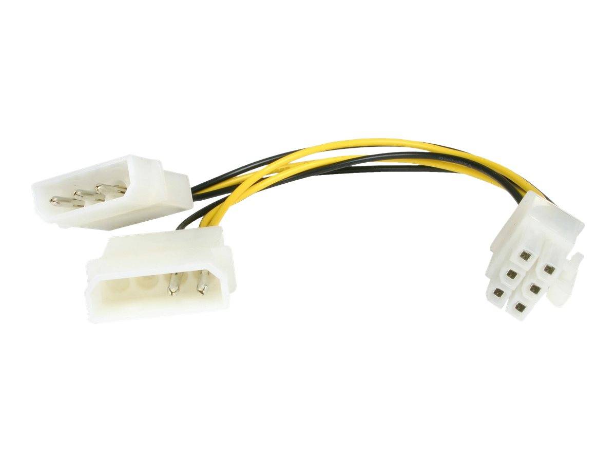 StarTech.com 12cm LP4 Molex auf 6pin PCI Express Stromkabel - Molex / PCIe Grafikkarten Stromkabel - Netzteil - interne