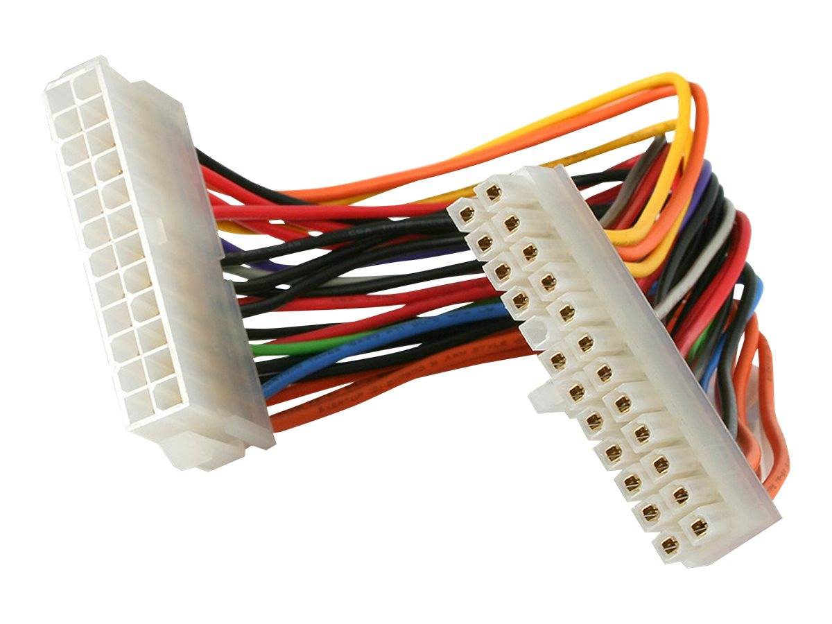 StarTech.com 20cm 24 Pin ATX 2.01 Stromverlängerungskabel - Stecker/Buchse - Spannungsversorgungs-Verlängerungskabel - A