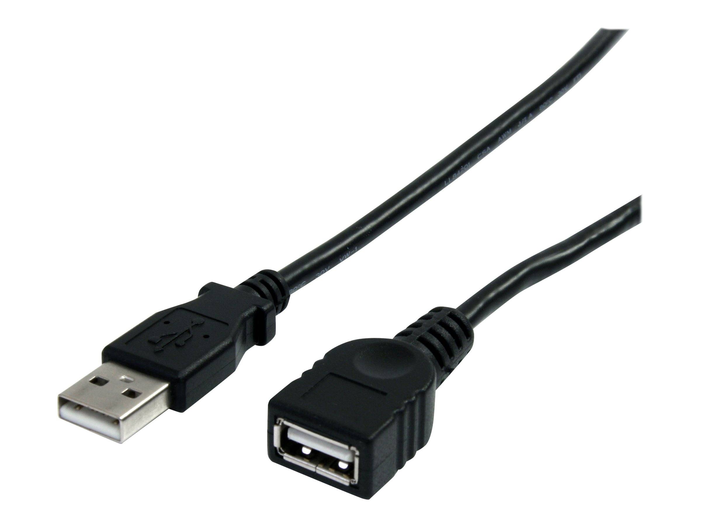 StarTech.com USB 2.0 Verlängerung 15cm - USB-A Verlängerungskabel Stecker auf Buchse - Schwarz - USB-Verlängerungskabel