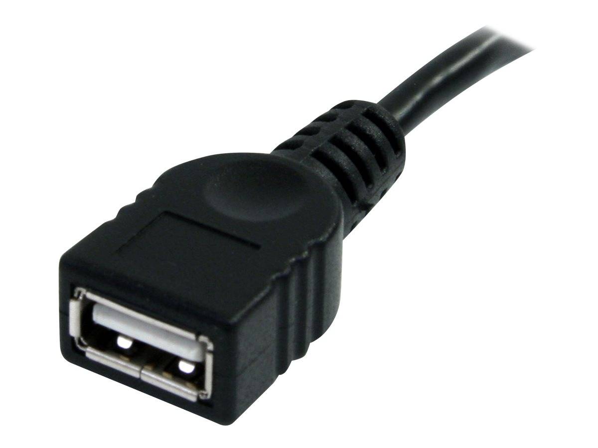 StarTech.com USB 2.0 Verlängerung 15cm - USB-A Verlängerungskabel Stecker auf Buchse - Schwarz - USB-Verlängerungskabel