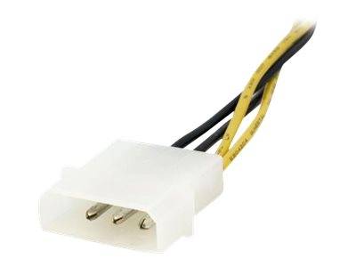 StarTech.com 15cm 4pin auf 8pin EPS-Netzadapter mit LP4 - Bu/St - Stromadapter Buchse/ Stecker - Netzteil - 4 PIN ATX12V