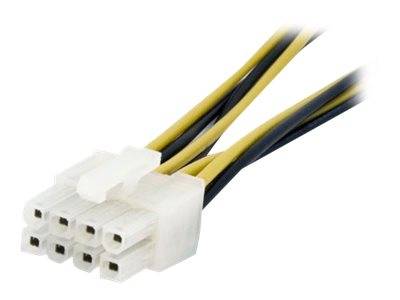StarTech.com 15cm 4pin auf 8pin EPS-Netzadapter mit LP4 - Bu/St - Stromadapter Buchse/ Stecker - Netzteil - 4 PIN ATX12V