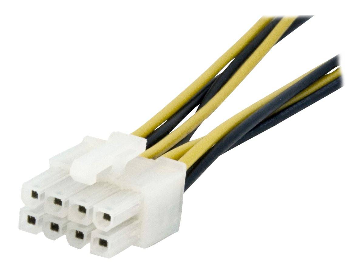StarTech.com 15cm 4pin auf 8pin EPS-Netzadapter mit LP4 - Bu/St - Stromadapter Buchse/ Stecker - Netzteil - 4 PIN ATX12V