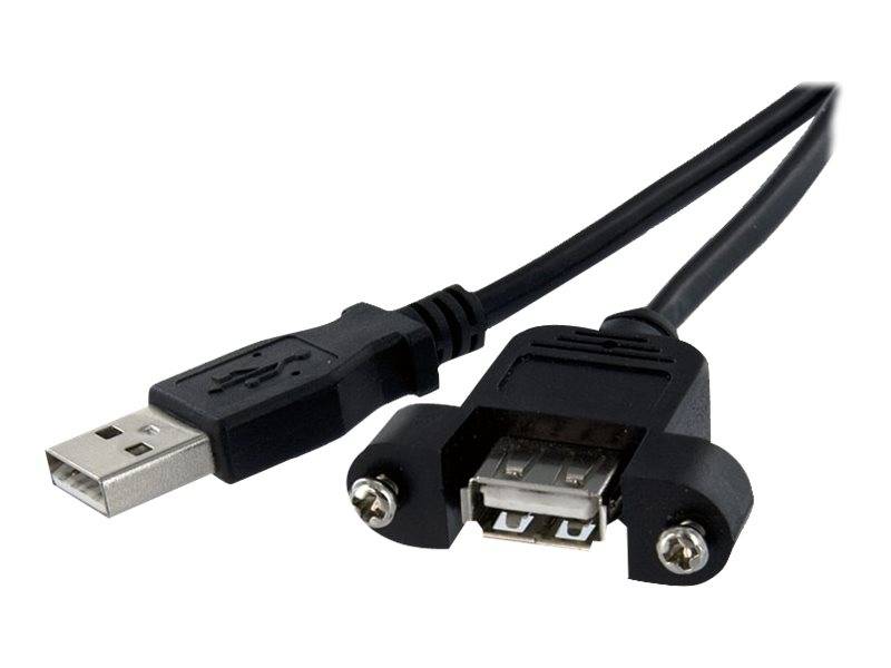 StarTech.com 60cm USB A Blendenmontage Kabel Bu/St - USB Verlängerungskabel - Einbaubuchsen Kabel Verlängerung - USB-Ver