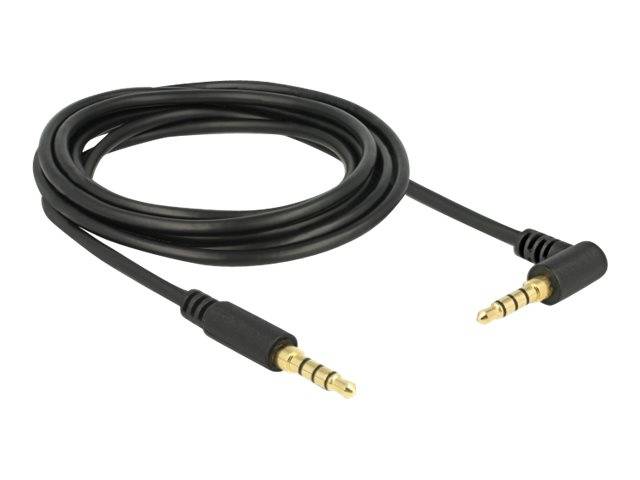 Delock - Audiokabel - 4-poliger Mini-Stecker männlich bis 4-poliger Mini-Stecker männlich gewinkelt