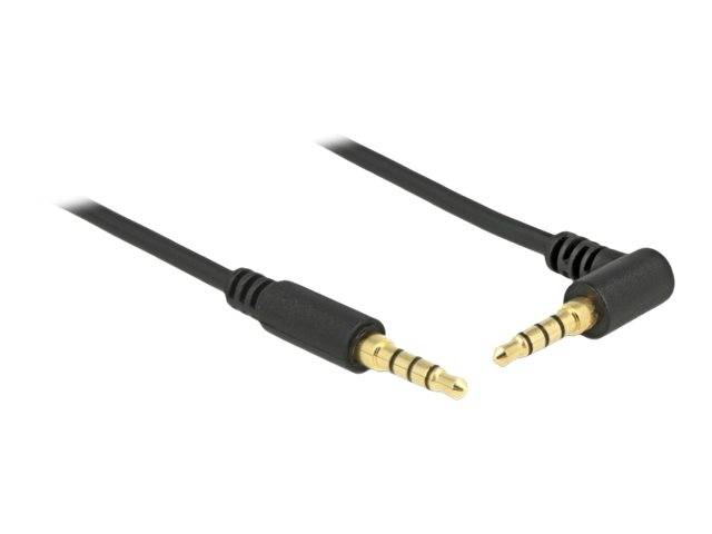 Delock - Audiokabel - 4-poliger Mini-Stecker männlich bis 4-poliger Mini-Stecker männlich gewinkelt