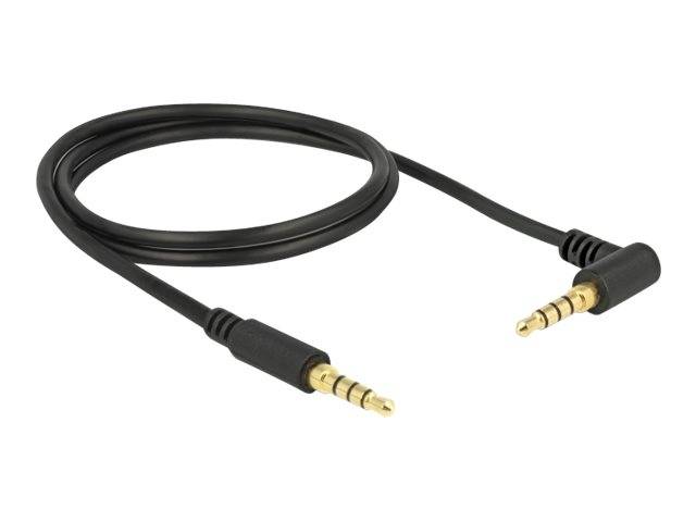 Delock - Audiokabel - 4-poliger Mini-Stecker männlich bis 4-poliger Mini-Stecker männlich gewinkelt