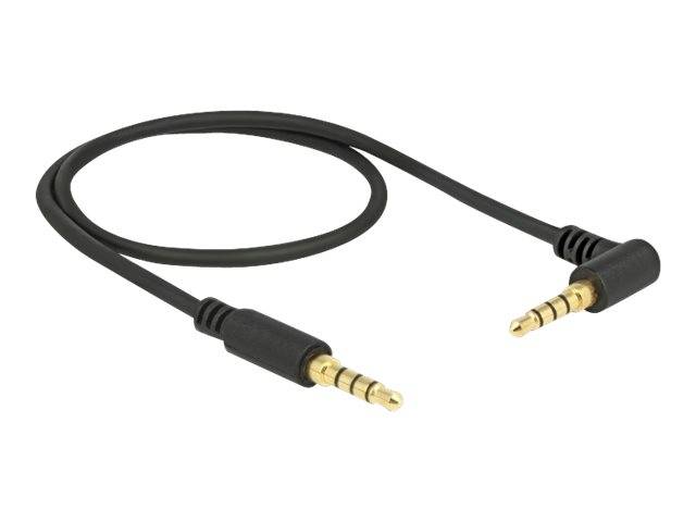 Delock - Audiokabel - 4-poliger Mini-Stecker männlich bis 4-poliger Mini-Stecker männlich gewinkelt