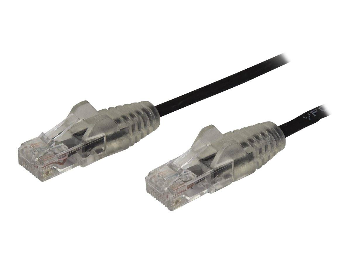 StarTech.com 1,5 m Cat6-Kabel - Schlankes Cat6-Patchkabel - Schwarz - Snagless RJ45-Anschlüsse - Gigabit-Ethernet-Kabel