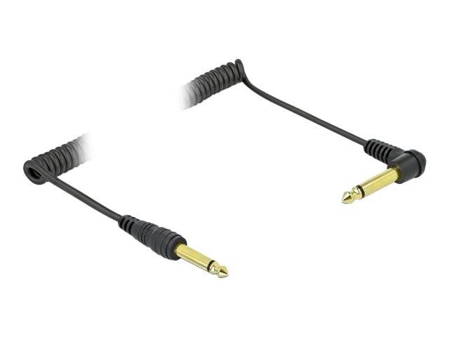Delock - Audiokabel - Mono-Stecker männlich gewinkelt zu Mono-Stecker männlich gerade