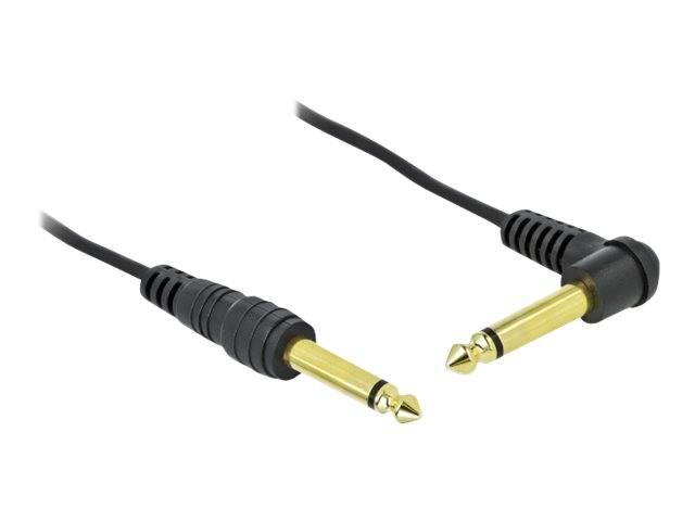 Delock - Audiokabel - Mono-Stecker männlich gewinkelt zu Mono-Stecker männlich gerade