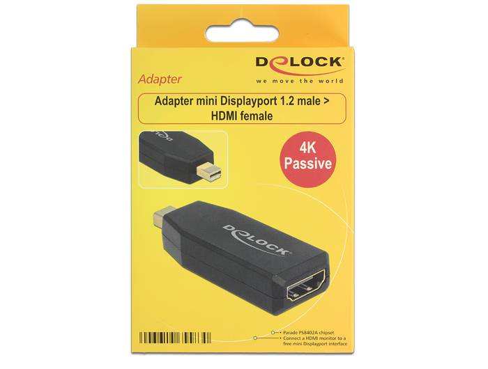 DeLOCK 4K Passive - Video- / Audio-Adapter - Mini DisplayPort (M)