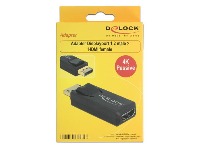 Delock 4K Passive - Videoadapter - DisplayPort männlich zu HDMI weiblich