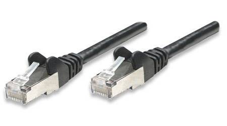 Intellinet Network Patch Cable, Cat5e, 10m, Black, CCA, SF/UTP, PVC, RJ45, Gold Plated Contacts, Snagless, Booted, Lifet