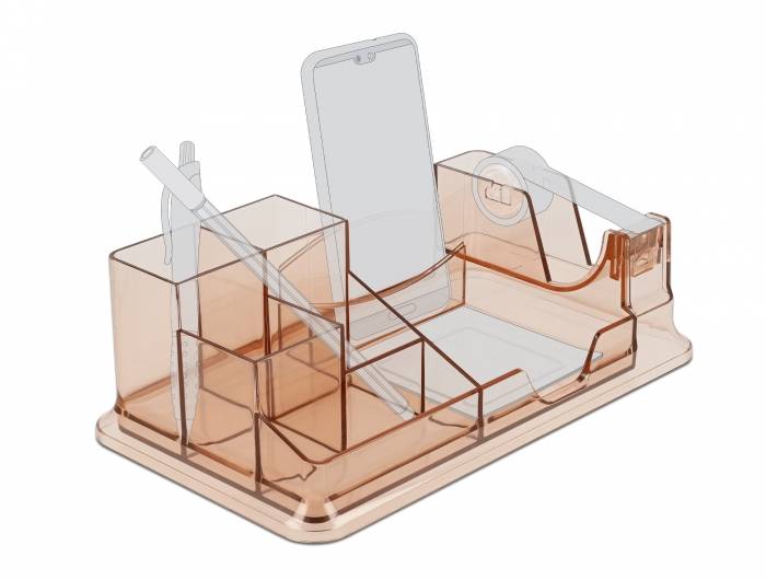 DeLOCK 18341, Kunststoff, Braun, Transparent, 145 mm, 25 cm, 85 mm, 1 Stück(e)