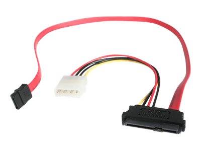 StarTech.com SAS auf SATA Slimline Kabel - SAS SATA SFF-8482 mit IDE Stromkabel - 1 x SATA (7pin)